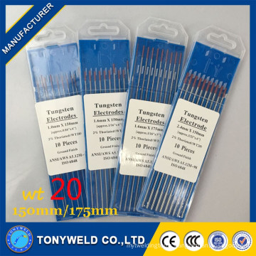 tungsten welding electrode in welding rods wt20 2.4*150 Thoriatedtungsten electrode